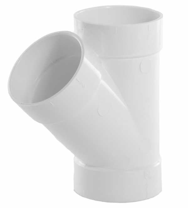 PVC embramchement Y 45° 50mm blanc pour ASPIRATION drainvac YP0101V S.A.S Pailloux